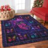 Butterfly In Night Rug Sport Decor Gift Floor Decor Living Room Carpet Rug Area Rug - 4d332f372e1f