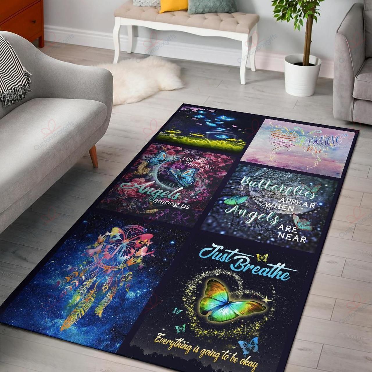Butterfly Just Breath Rug Sport Decor Gift Floor Decor Living Room Carpet Rug Area Rug - 98f35e4a950a Butterfly Just Breath Rug Sport Decor Gift Floor Decor Living Room Carpet Rug Area Rug - 98f35e4a950a