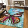 Butterfly Just Breathe Rug Sport Decor Gift Floor Decor Living Room Carpet Rug Area Rug - 35680f3a07db