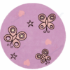 Butterfly Kisses Round Carpet Floor Rug Living Room Bedroom Decor Round Area Rug Carpet
