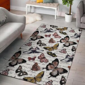Butterfly Letter Rug Sport Decor Gift Floor Decor Living Room Carpet Rug Area Rug - be8adce49bce