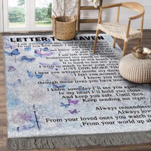 Butterfly Letter To Heaven Rug Sport Decor Gift Floor Decor Living Room Carpet Rug Area Rug - 208d388ea950