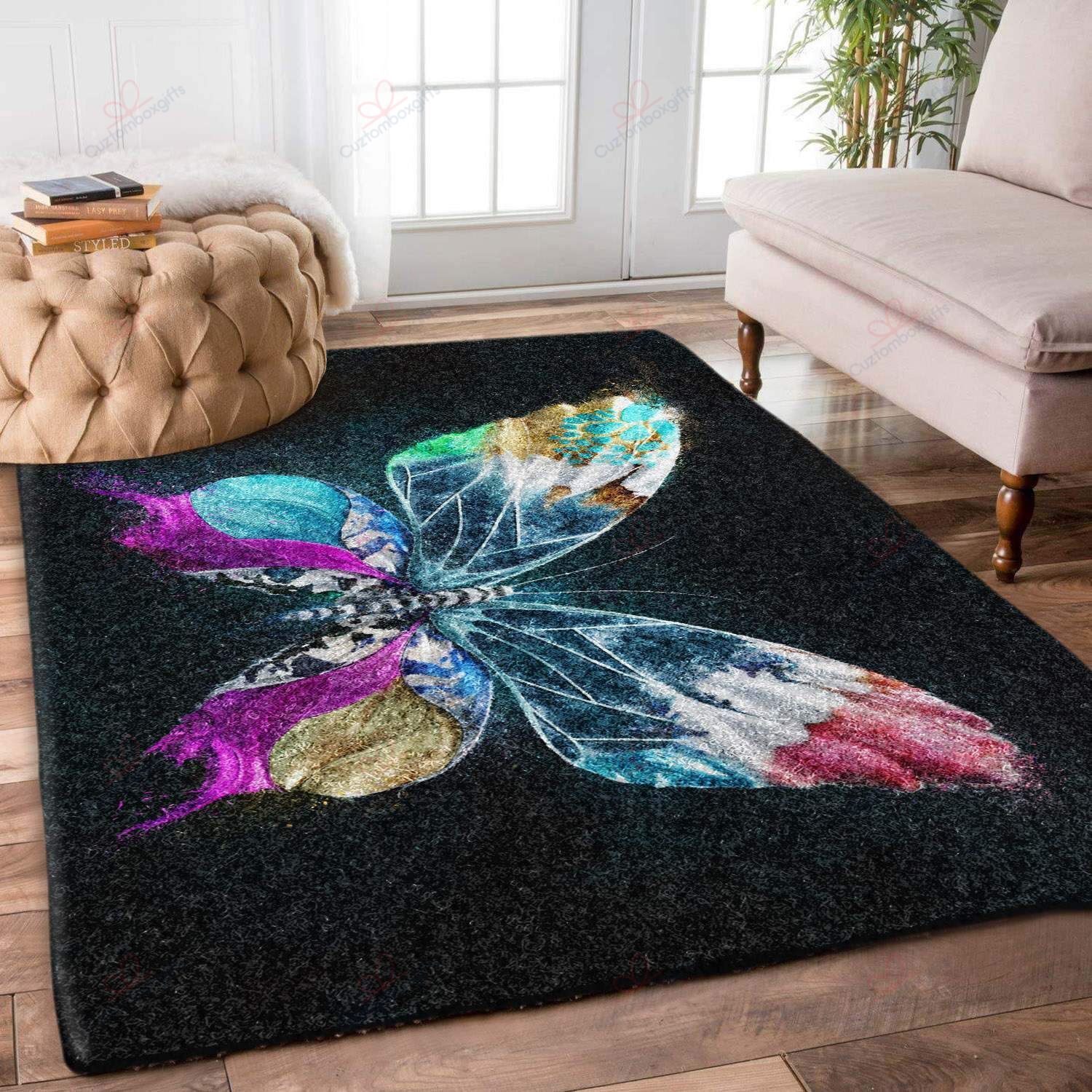 Butterfly Light Rug Sport Decor Gift Floor Decor Living Room Carpet Rug Area Rug - 5bbb23fb2ed2 Butterfly Light Rug Sport Decor Gift Floor Decor Living Room Carpet Rug Area Rug - 5bbb23fb2ed2