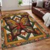 Butterfly Light It Up Rug Sport Decor Gift Floor Decor Living Room Carpet Rug Area Rug - 64e65bf85f69