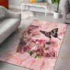 Butterfly Love Rug Sport Decor Gift Floor Decor Living Room Carpet Rug Area Rug - b99b8117bf39