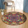 Butterfly Mandala Round Carpet Floor Rug Living Room Bedroom Decor Round Area Rug Carpet