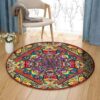 Butterfly Mandala Round Carpet Floor Rug Living Room Bedroom Decor Round Area Rug Carpet