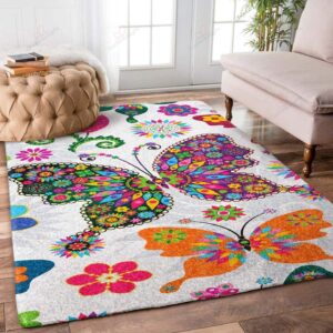 Butterfly Mandala Rug Sport Decor Gift Floor Decor Living Room Carpet Rug Area Rug - 2274dd9643e6