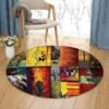 Butterfly Nature Round Carpet Floor Rug Living Room Bedroom Decor Round Area Rug Carpet