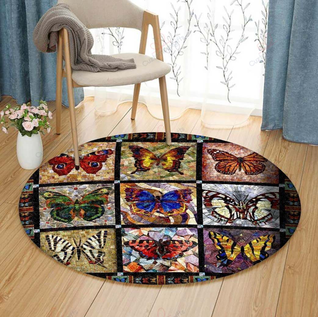 Butterfly Painting 1 Round Carpet Floor Rug Living Room Bedroom Decor Round Area Rug Carpet Butterfly Painting 1 Round Carpet Floor Rug Living Room Bedroom Decor Round Area Rug Carpet