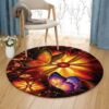 Butterfly Painting 1 Round Carpet Floor Rug Living Room Bedroom Decor Round Area Rug Carpet