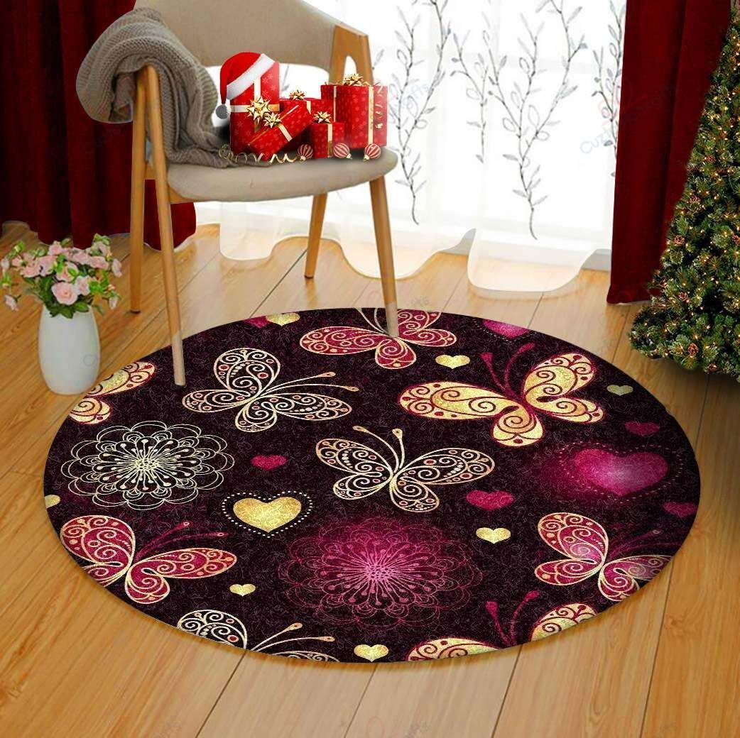 Butterfly Painting 10 Round Carpet Floor Rug Living Room Bedroom Decor Round Area Rug Carpet Butterfly Painting 10 Round Carpet Floor Rug Living Room Bedroom Decor Round Area Rug Carpet