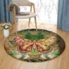 Butterfly Painting 2 Round Carpet Floor Rug Living Room Bedroom Decor Round Area Rug Carpet