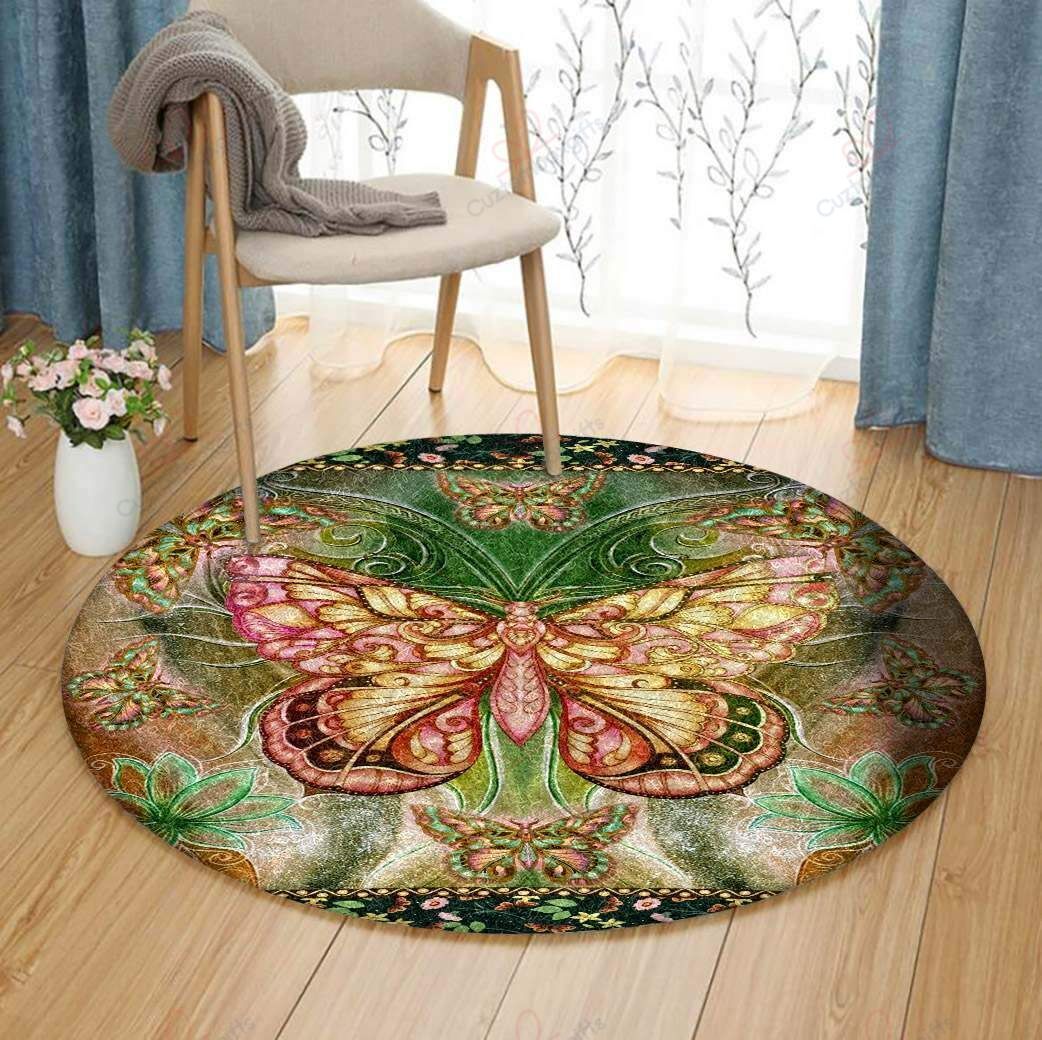 Butterfly Painting 2 Round Carpet Floor Rug Living Room Bedroom Decor Round Area Rug Carpet Butterfly Painting 2 Round Carpet Floor Rug Living Room Bedroom Decor Round Area Rug Carpet
