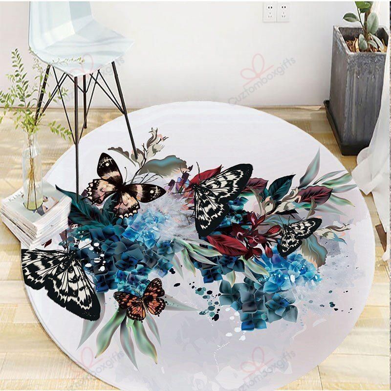 Butterfly Painting 9 Round Carpet Floor Rug Living Room Bedroom Decor Round Area Rug Carpet Butterfly Painting 9 Round Carpet Floor Rug Living Room Bedroom Decor Round Area Rug Carpet