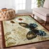 Butterfly Pattern 2 Rug Sport Decor Gift Floor Decor Living Room Carpet Rug Area Rug - 4effefc0727a