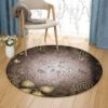 Butterfly Pattern 4 Round Carpet Floor Rug Living Room Bedroom Decor Round Area Rug Carpet