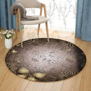 Butterfly Pattern 4 Round Carpet Floor Rug Living Room Bedroom Decor Round Area Rug Carpet