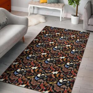 Butterfly Pattern 8 Rug Sport Decor Gift Floor Decor Living Room Carpet Rug Area Rug - f3bb7db34df0