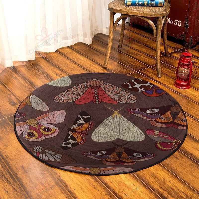 Butterfly Pattern Round Carpet Floor Rug Living Room Bedroom Decor Round Area Rug Carpet Butterfly Pattern Round Carpet Floor Rug Living Room Bedroom Decor Round Area Rug Carpet