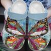 Butterfly Personalize Clog Custom Crocs Fashionstyle Comfortable For Women Men Kid Print 3D Whitesole Butterfly In The Sky