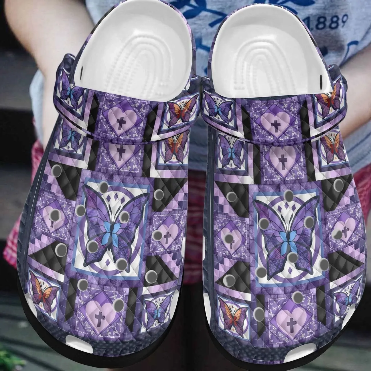 Butterfly Personalized Clog Custom Crocs Comfortablefashion Style Comfortable For Women Men Kid Print 3D Believe Butterfly Personalized Clog Custom Crocs Comfortablefashion Style Comfortable For Women Men Kid Print 3D Believe
