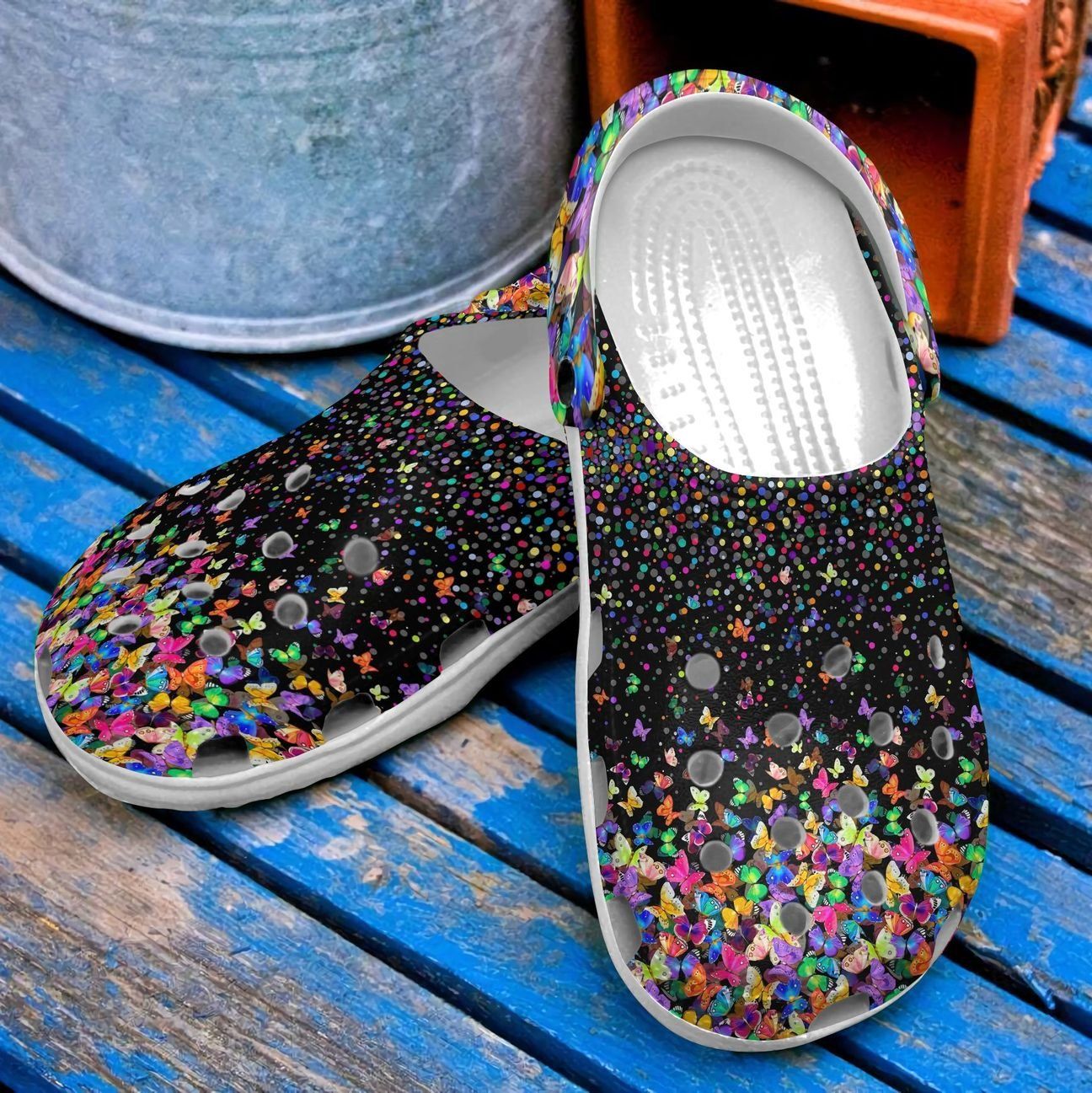 Butterfly Personalized Clog Custom Crocs Comfortablefashion Style Comfortable For Women Men Kid Print 3D Colorful Wings Butterfly Personalized Clog Custom Crocs Comfortablefashion Style Comfortable For Women Men Kid Print 3D Colorful Wings