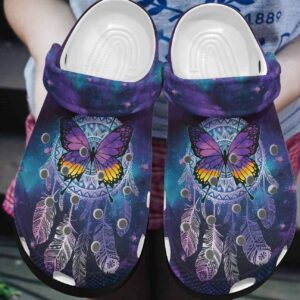 Butterfly Personalized Clog Custom Crocs Comfortablefashion Style Comfortable For Women Men Kid Print 3D Dreamcatcher