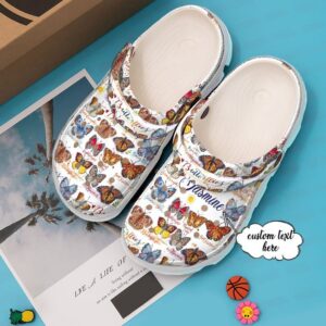 Butterfly Personalized Collection Sku 385 Crocs Crocband Clog Comfortable For Mens Womens Classic Clog Water Shoes