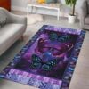 Butterfly Purple Rug Sport Decor Gift Floor Decor Living Room Carpet Rug Area Rug - 6ec437e07e34