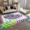 Butterfly Purple Rug Sport Decor Gift Floor Decor Living Room Carpet Rug Area Rug - ac828da45e9d