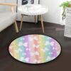 Butterfly Rainbow Round Carpet Floor Rug Living Room Bedroom Decor Round Area Rug Carpet