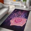 Butterfly Rose Rug Sport Decor Gift Floor Decor Living Room Carpet Rug Area Rug - ca7472b491e8
