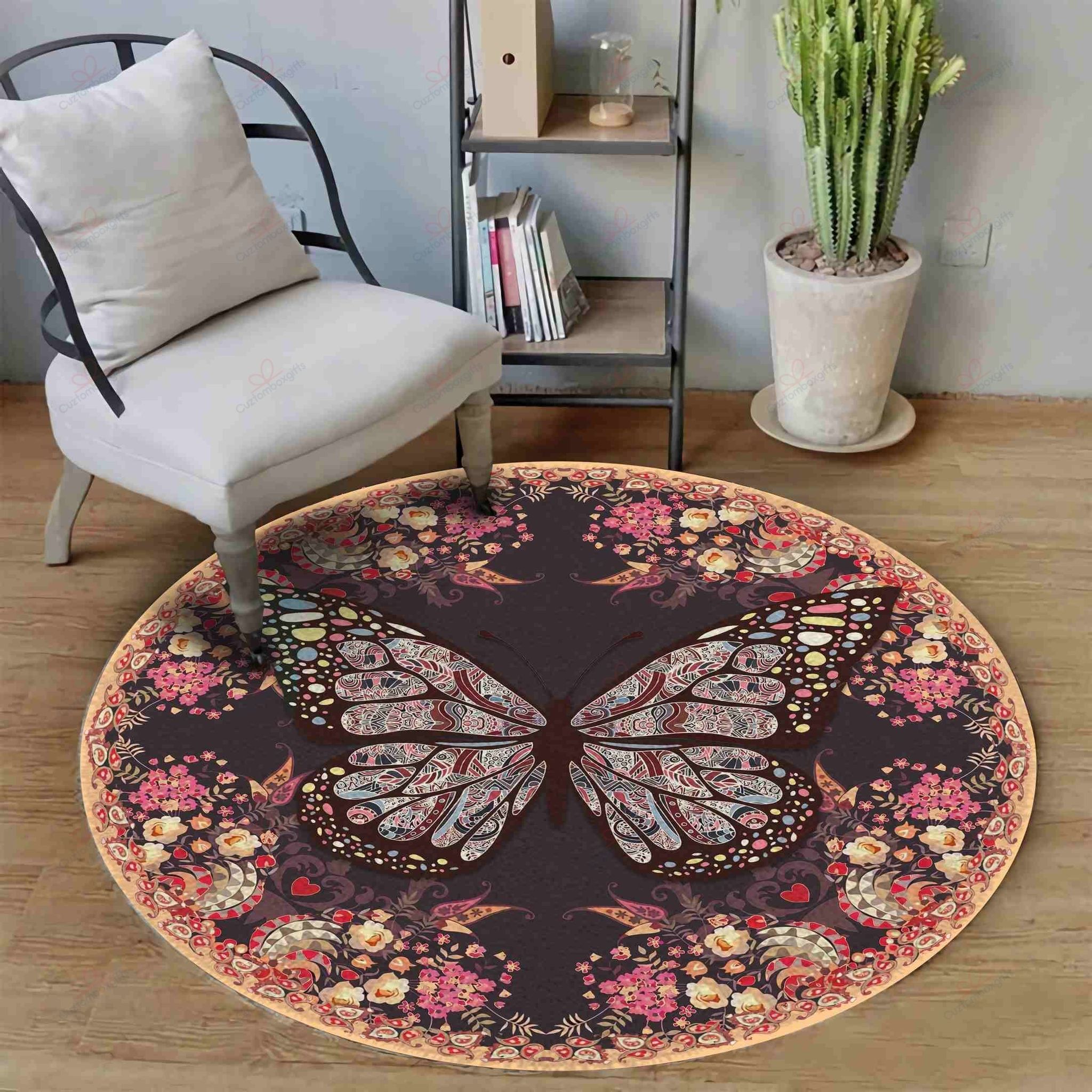 Butterfly Stay With Me Round Carpet Floor Rug Living Room Bedroom Decor Round Area Rug Carpet Butterfly Stay With Me Round Carpet Floor Rug Living Room Bedroom Decor Round Area Rug Carpet