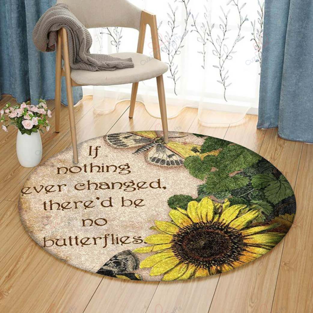 Butterfly Sunflower Round Carpet Floor Rug Living Room Bedroom Decor Round Area Rug Carpet Butterfly Sunflower Round Carpet Floor Rug Living Room Bedroom Decor Round Area Rug Carpet