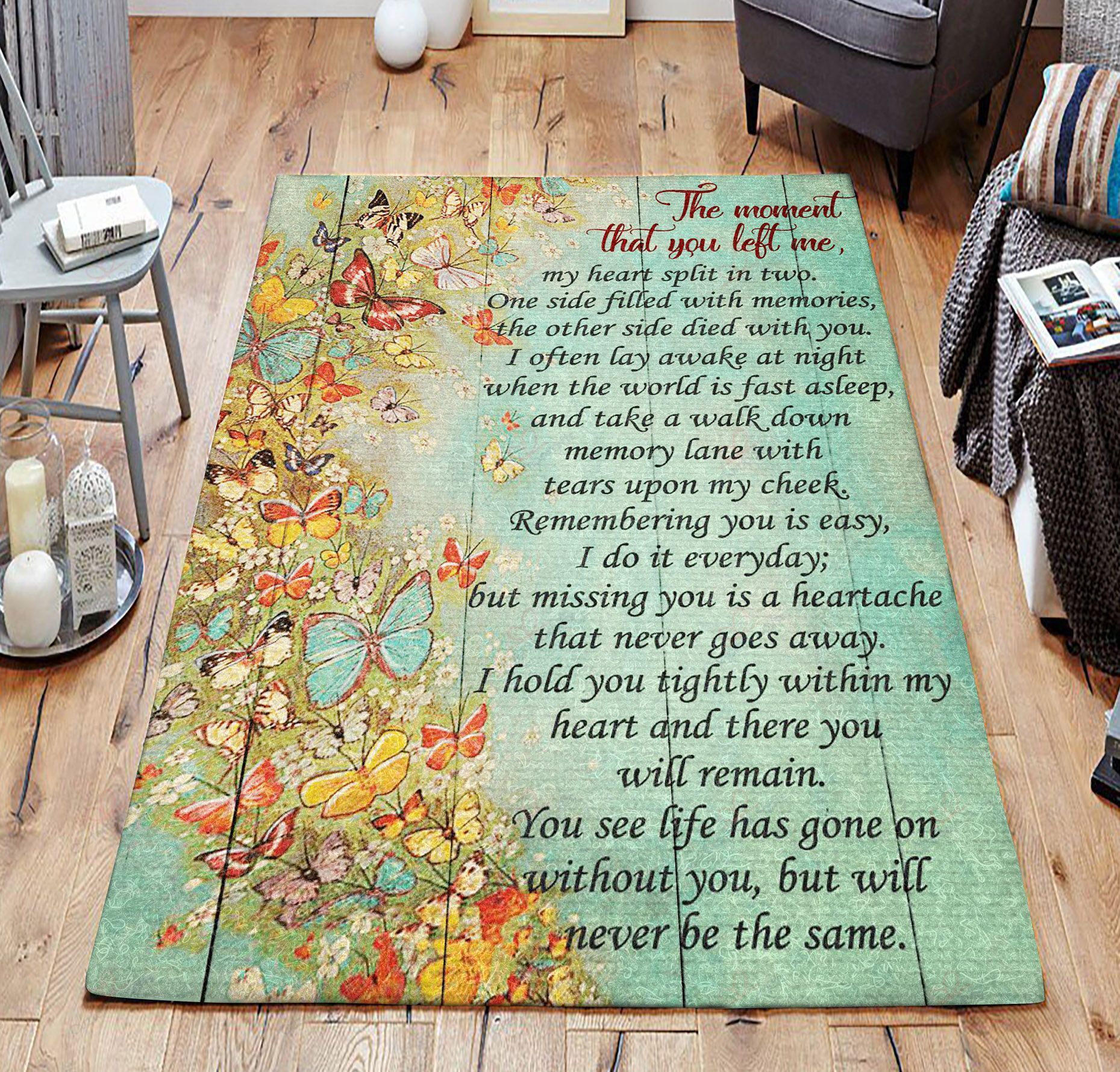 Butterfly The Moment That You Left Me Heart Split In Two Rug Sport Decor Gift Floor Decor Living Room Carpet Rug Area Rug - e2a1eaedbb60 Butterfly The Moment That You Left Me Heart Split In Two Rug Sport Decor Gift Floor Decor Living Room Carpet Rug Area Rug - e2a1eaedbb60