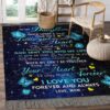 Butterfly To My Daughter Mom Once Upon A Time Rug Sport Decor Gift Floor Decor Living Room Carpet Rug Area Rug - b5df7d3fea73