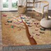 Butterfly Tree Rug Sport Decor Gift Floor Decor Living Room Carpet Rug Area Rug - 52c151193887