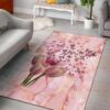 Butterfly Tulip Rug Sport Decor Gift Floor Decor Living Room Carpet Rug Area Rug - e370ba545cfd