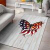 Butterfly Us Flag Rug Sport Decor Gift Floor Decor Living Room Carpet Rug Area Rug - b07334ea25e5