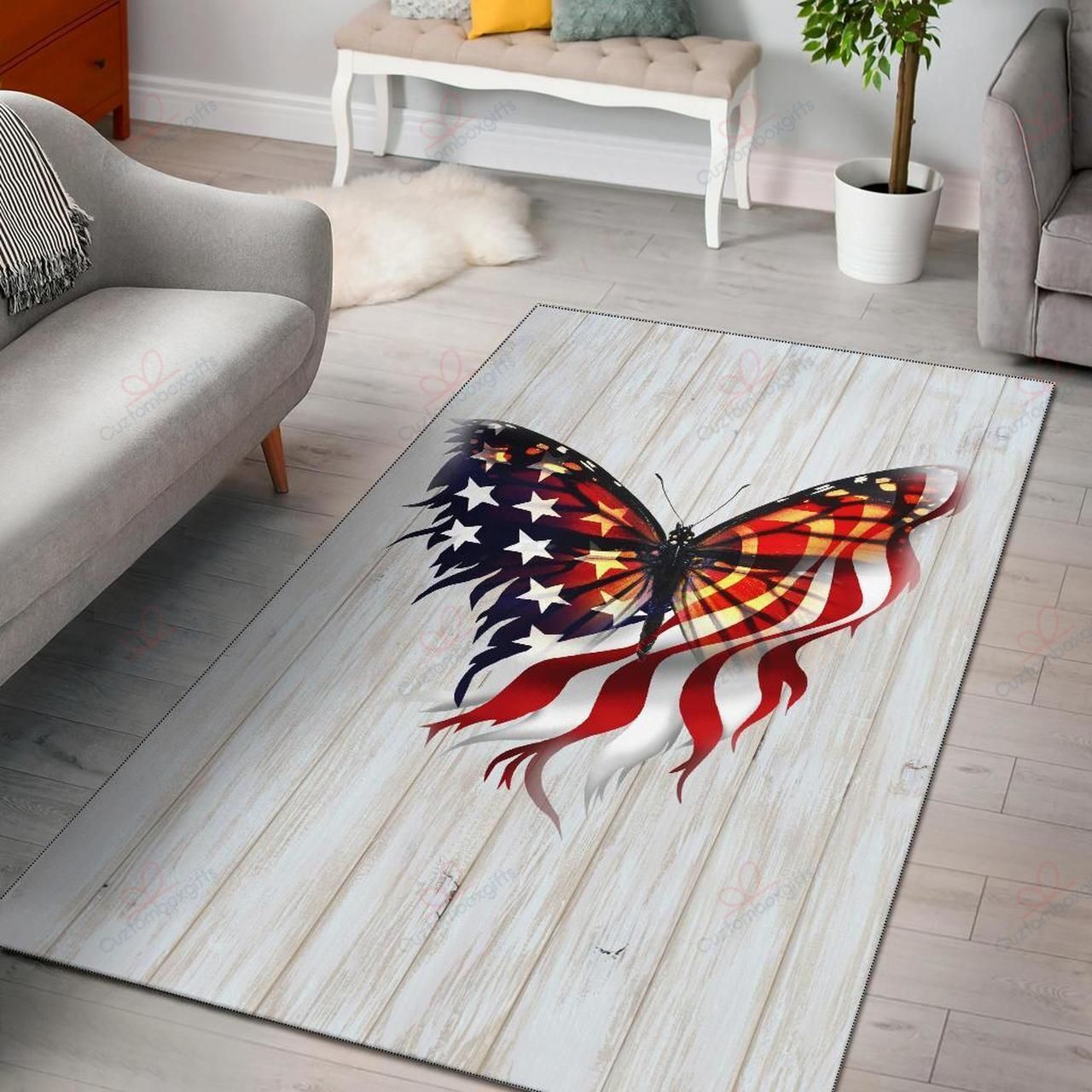 Butterfly Us Flag Rug Sport Decor Gift Floor Decor Living Room Carpet Rug Area Rug - b07334ea25e5 Butterfly Us Flag Rug Sport Decor Gift Floor Decor Living Room Carpet Rug Area Rug - b07334ea25e5
