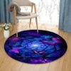 Butterfly Violet Round Carpet Floor Rug Living Room Bedroom Decor Round Area Rug Carpet