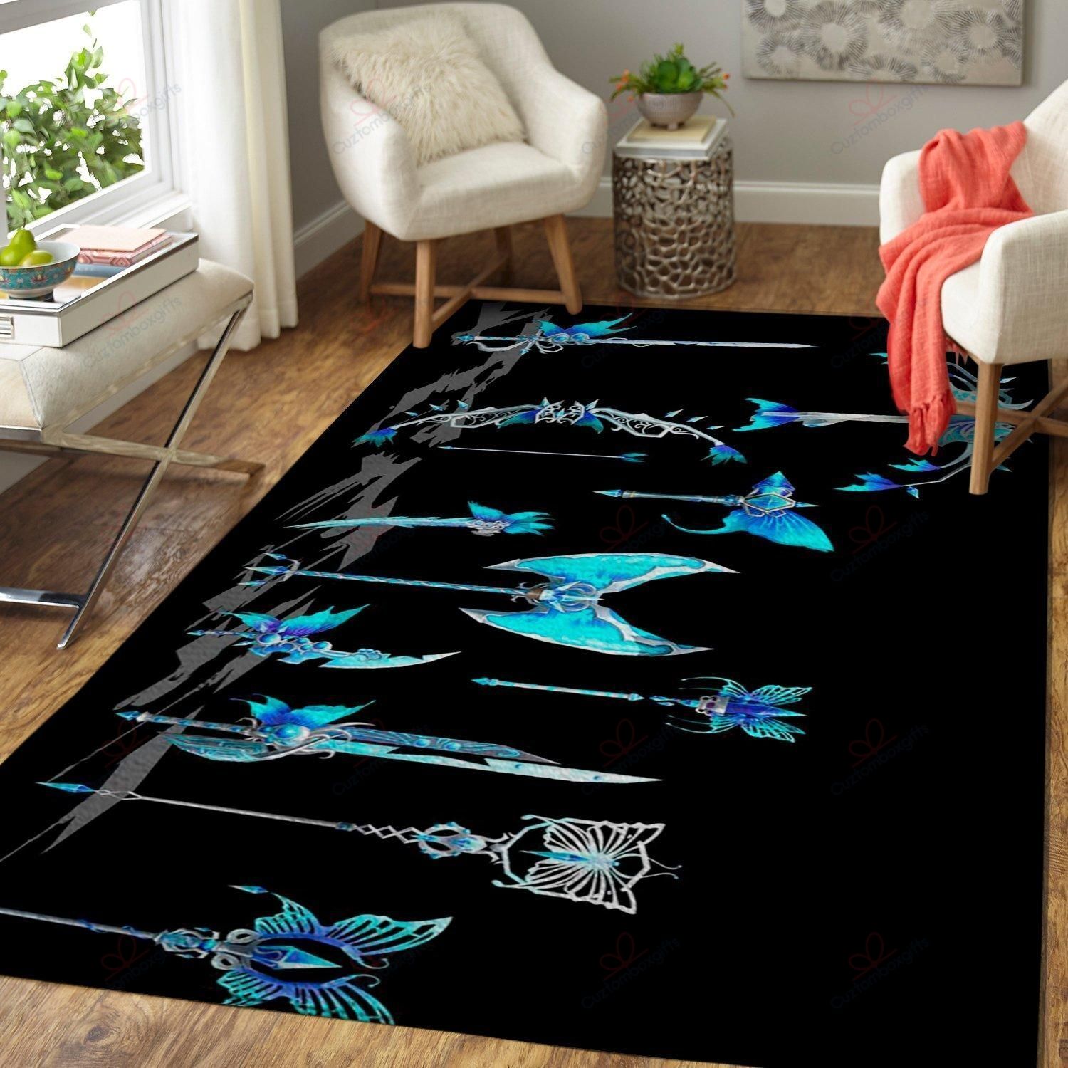 Butterfly Weapons Rug Sport Decor Gift Floor Decor Living Room Carpet Rug Area Rug - 24dd6e8a9516 Butterfly Weapons Rug Sport Decor Gift Floor Decor Living Room Carpet Rug Area Rug - 24dd6e8a9516