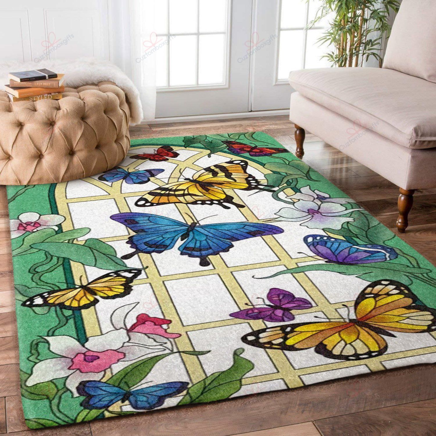 Butterfly Window Rug Sport Decor Gift Floor Decor Living Room Carpet Rug Area Rug - 4e7b49a30981 Butterfly Window Rug Sport Decor Gift Floor Decor Living Room Carpet Rug Area Rug - 4e7b49a30981