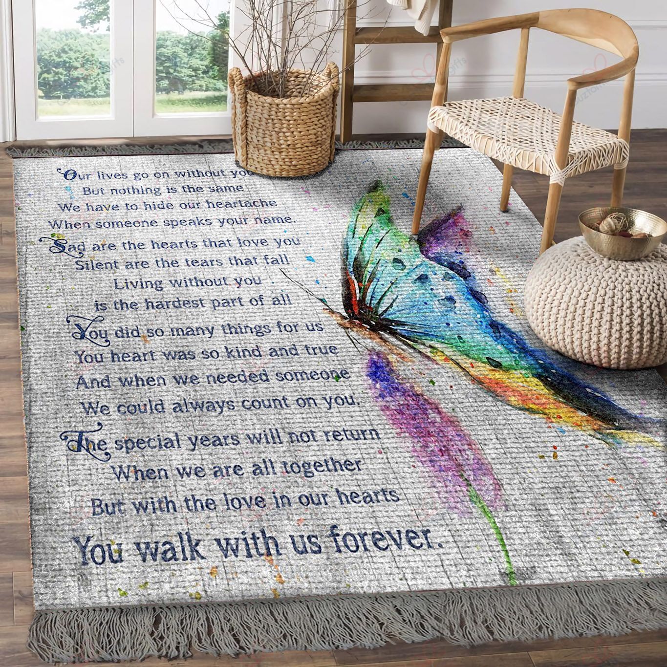 Butterfly You Walk With Us Forever Rug Sport Decor Gift Floor Decor Living Room Carpet Rug Area Rug - 5fcd70514664 Butterfly You Walk With Us Forever Rug Sport Decor Gift Floor Decor Living Room Carpet Rug Area Rug - 5fcd70514664
