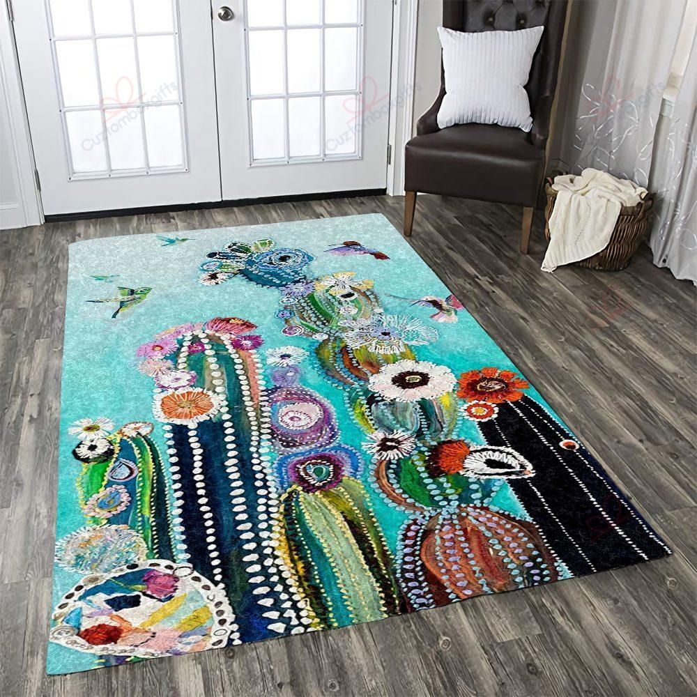 Cactus And Hummingbird Rug Sport Decor Gift Floor Decor Living Room Carpet Rug Area Rug - b38db30094e5 Cactus And Hummingbird Rug Sport Decor Gift Floor Decor Living Room Carpet Rug Area Rug - b38db30094e5