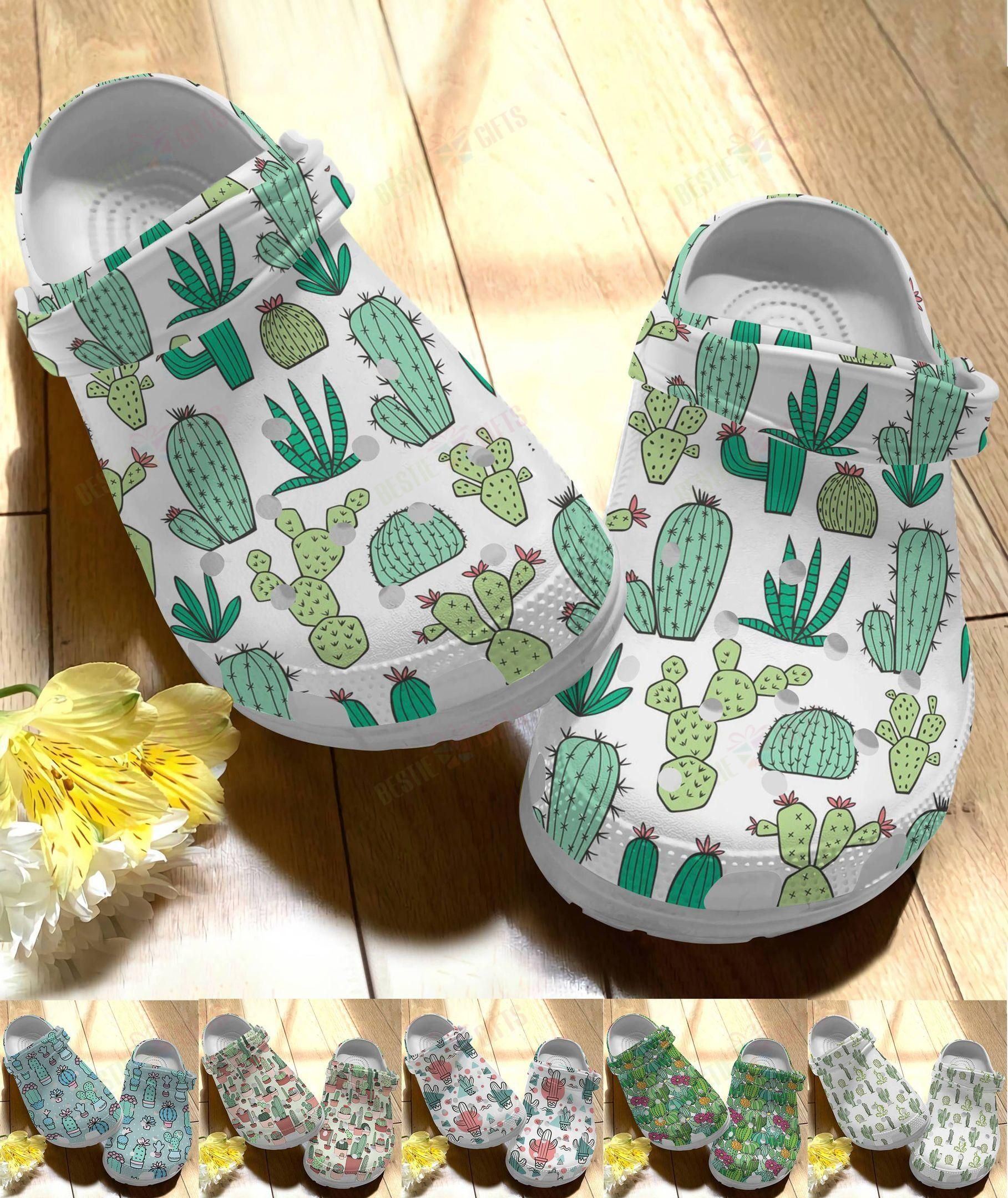 Cactus Crocs Clog Classic Clog Cute Cactus Patterns Shoes Cactus Crocs Clog Classic Clog Cute Cactus Patterns Shoes
