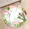 Cactus Floral Birds Round Carpet Floor Rug Living Room Bedroom Decor Round Area Rug Carpet
