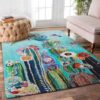 Cactus Hummingbirds Rug Sport Decor Gift Floor Decor Living Room Carpet Rug Area Rug - f8fbd7250326