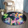 Cactus Hummingbirds Round Carpet Floor Rug Living Room Bedroom Decor Round Area Rug Carpet